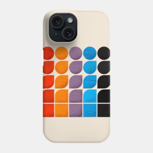 Retro colorful shapes - abstract Phone Case