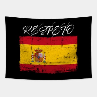 Spanish Flag Worn with Respecto Tapestry