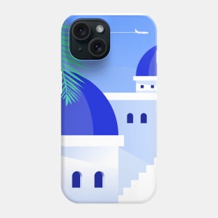 Boho travel art. Santorini, Greece #1 Phone Case