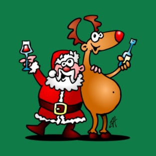 Santa Claus and his reindeer T-Shirt