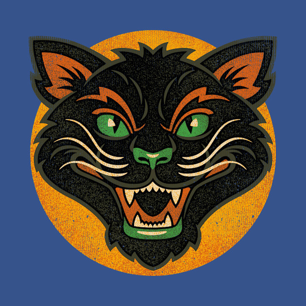 Vintage halloween cat - Halloween - T-Shirt