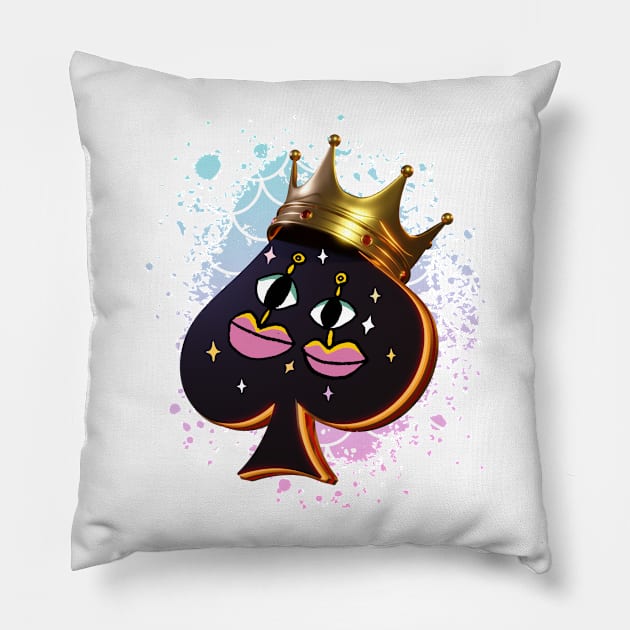 A casino with two pairs of eyes that smiled slightly mischievously. Pillow by K-Kwan