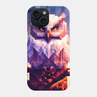 Pixel Owl on Tree Phone Case