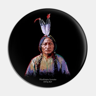 Sitting Bull-Portrait-Pop Art-Sioux-American-Indian-History Pin