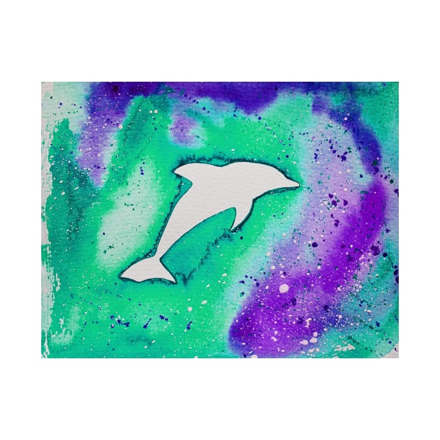 Dolphin in green by KissArt