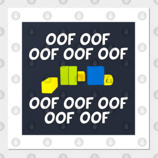 Roblox Noob Oof Posters And Art Prints Teepublic - noob roblox oof funny meme dank framed art print