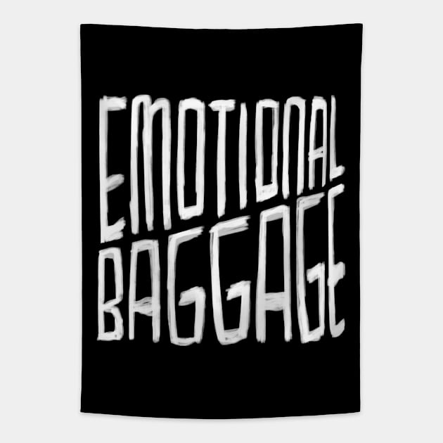 Emotional Baggage, for emotional support, openness Tapestry by badlydrawnbabe