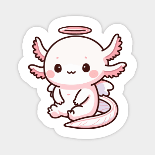 adorable baby angel axolotl Magnet