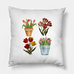 Tulip Positive Collage Flora Vintage Since Pillow