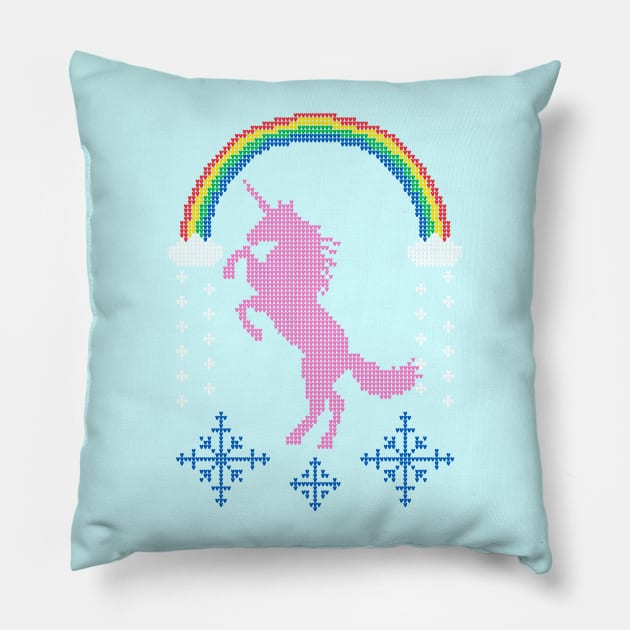 Christmas Unicorn Pillow by manikx