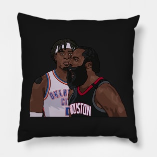 James Harden Series Winning Block on Lu Dort Pillow