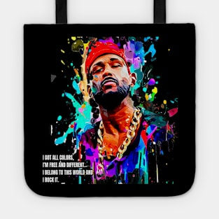 I Got all colors, I´m Free and different, Urban, black, freedom Tote