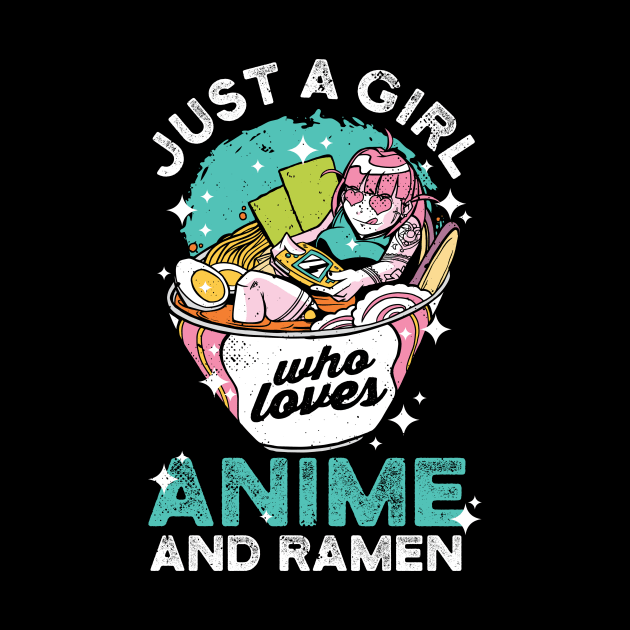 Just A Girl Who Loves Anime And Ramen Gamer Girl by wbdesignz