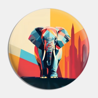 Elephant Pop Art Pin