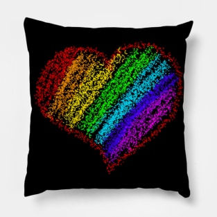 Rainbow heart Pillow