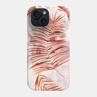 Watery palms Copper pink Phone Case