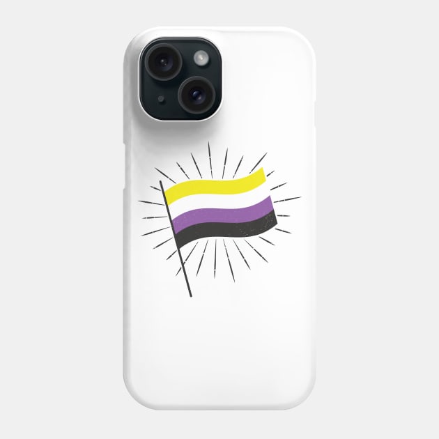 Retro Nonbinary Pride Flag Phone Case by lavenderhearts