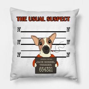 Jack Russel Terrier The Usual Suspect Dog Pillow