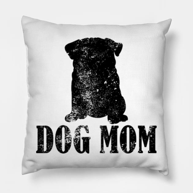 Pugs Dog Mom Pillow by AstridLdenOs