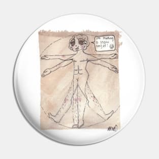 Davinci Inspired - The Vitruvian Man Pin