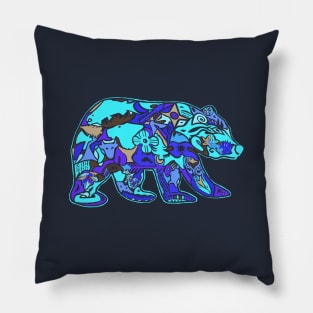 Blurple Bear Pillow