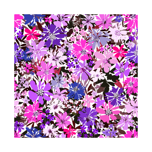 Purple Flowers by Gush Art Studio 1