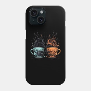 Tea Cup and Coffee Cup Summer Design Phone Case