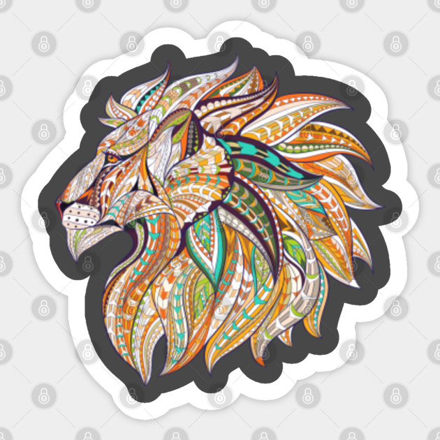 Lions Head Painting Canvas Poster Lion Head Multicolored Lion