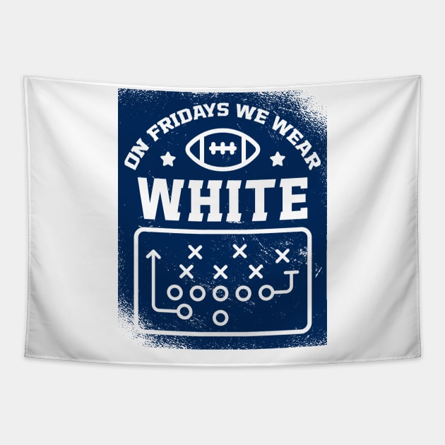 On Fridays We Wear White // Vintage School Spirit // Go White Tapestry by SLAG_Creative