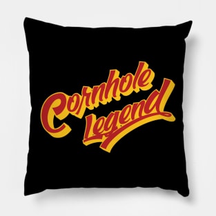 Cornhole Legend Vintage Script Pillow