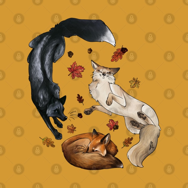 Autumn Foxes by Jaime Ricciardi