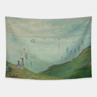 Cliffs at Pourville by Claude Monet Tapestry