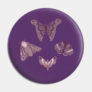 Purple Moths Pin