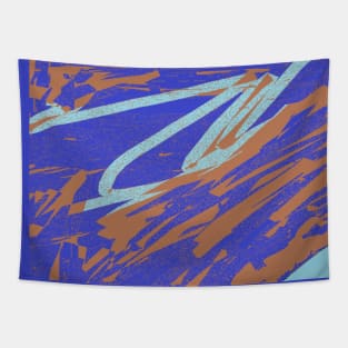 Abstract Blue-Brown Tapestry