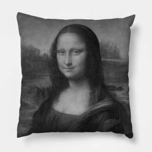 Monna Lisa Changes Expression Interactive Yellow&Blue Filter T-Shirt By Red&Blue Pillow