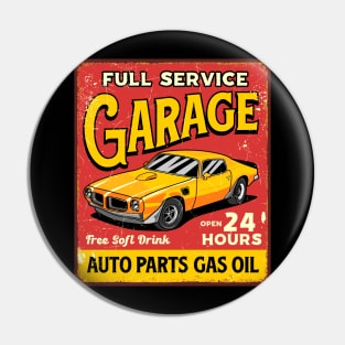 Retro Vintage Automotive Tin Sign Pin