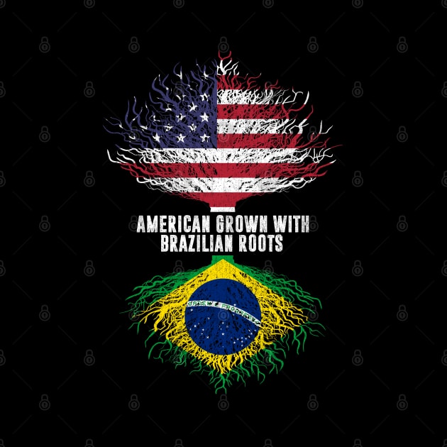 American Grown with Brazilian Roots USA Flag by silvercoin