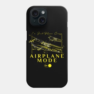 Pilot C172 Flying Gift Airplane Mode T-Shirt I'm just plane crazy yellow version Phone Case