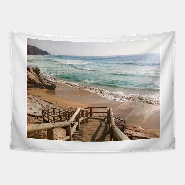 Way to the Beach II Tapestry by calamarisky