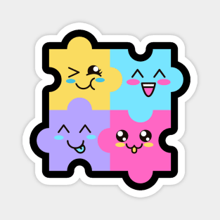 Kawaii Jigsaw Love Magnet