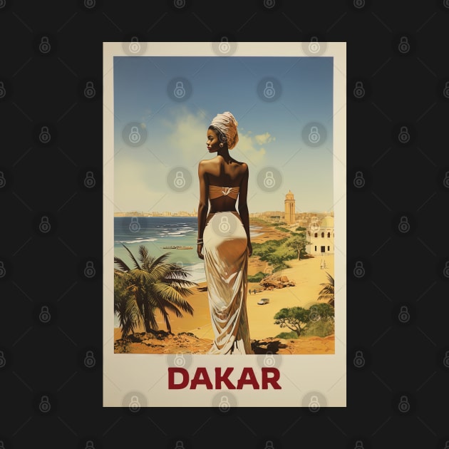 Dakar, Senegal, Travel Poster by BokeeLee