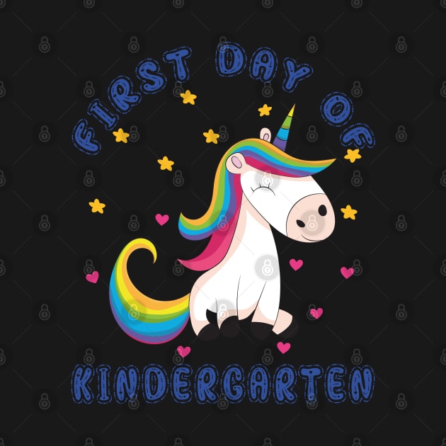 Bonny Unicorn | First Day Kindergarten by Estrytee