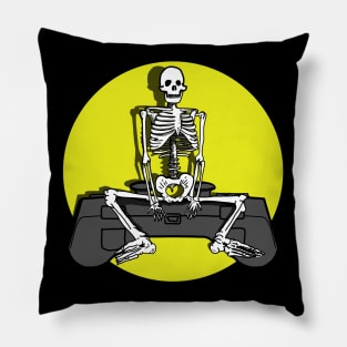 Skeleton and his game Pillow