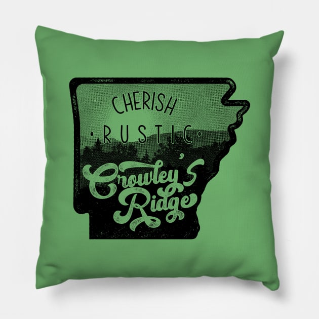 Cherish Rustic Crowley's Ridge Pillow by rt-shirts