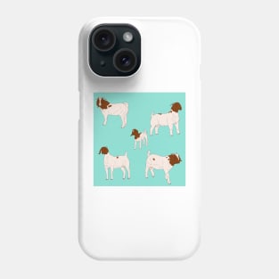 Boer Goats Pattern Seafoam Phone Case