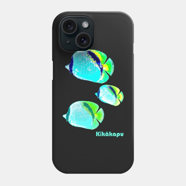 Kikakapu - Tropical Butterflyfish - Hawaiian Fish Phone Case by Organicgal Graphics