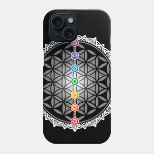 'Flower of Life Yoga Chakras Meditation' Yoga Gift Phone Case