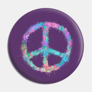 Peace paint splatter Pin