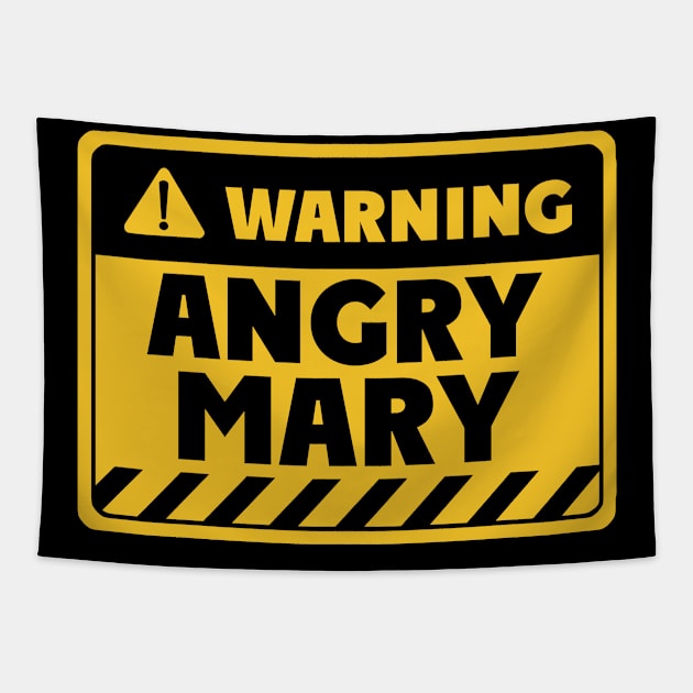 Angry Mary Tapestry by EriEri