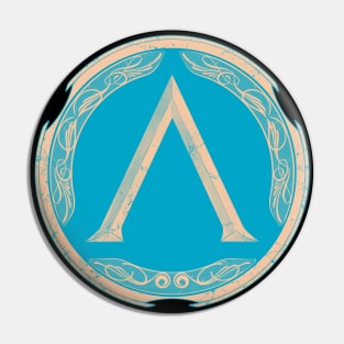 Spartan Warrior Lambda Symbol Pin